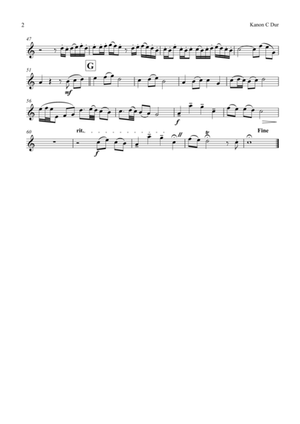 Kanon C-Dur - String Quartet image number null