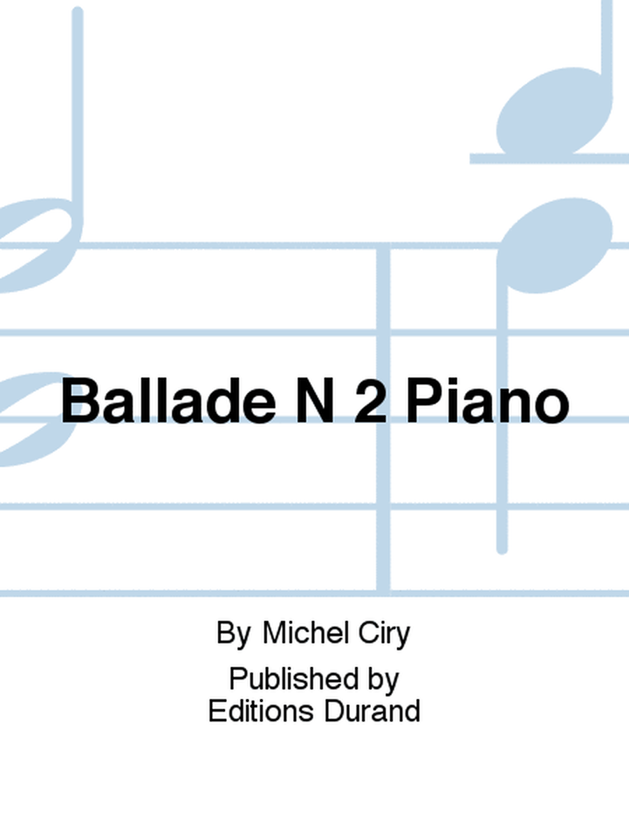 Ballade N 2 Piano