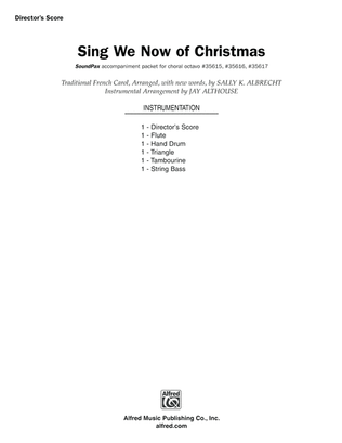 Sing We Now of Christmas: Score