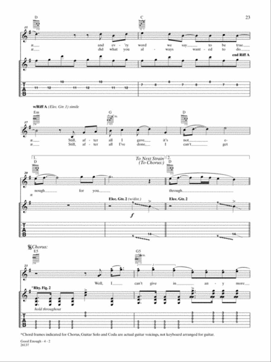 Good Enough Guitar Tablature scores gallery preview page 2