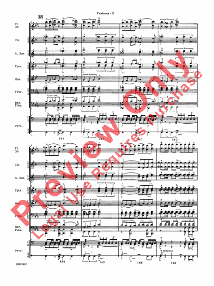Alvamar Overture Concert Band scores gallery preview page 24