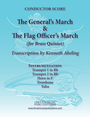 Book cover for March - Generals & Flag March (for Brass Quintet)