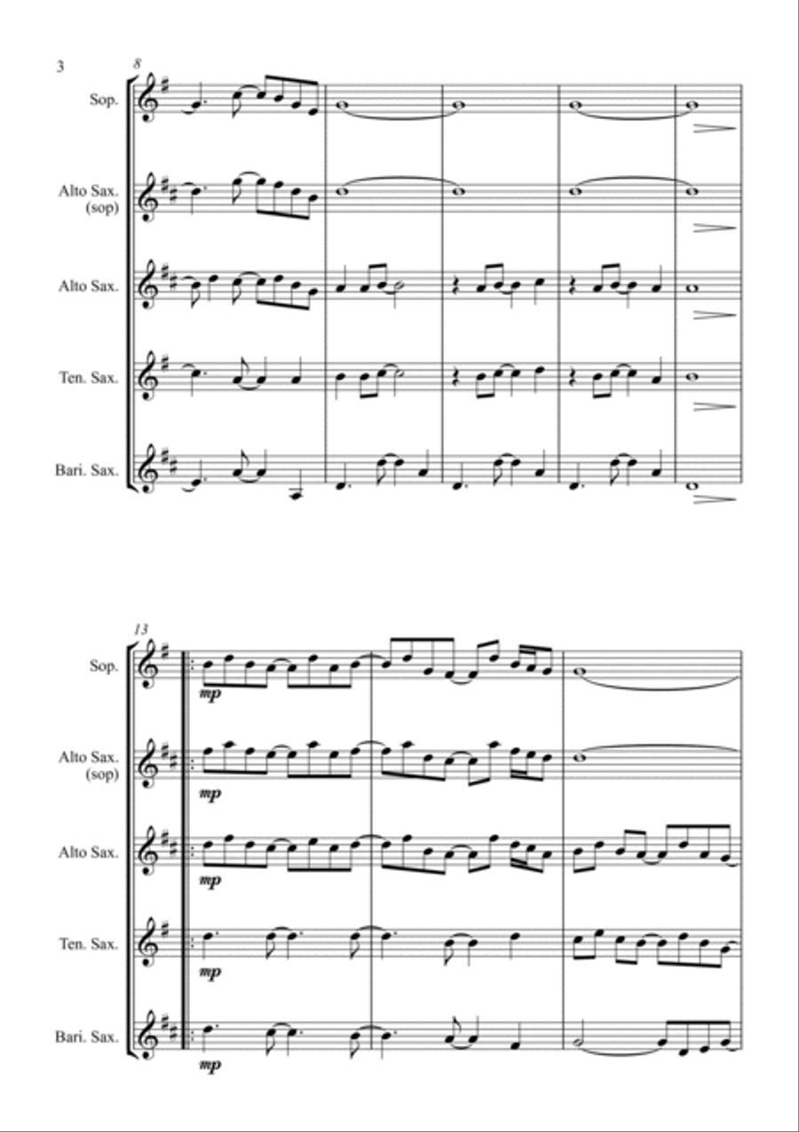 Tribute - for Saxophone Quartet Saxophone Quartet scores gallery preview page 4