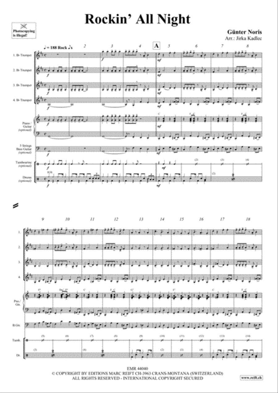 Rockin' All Night Trumpet scores gallery preview page 3