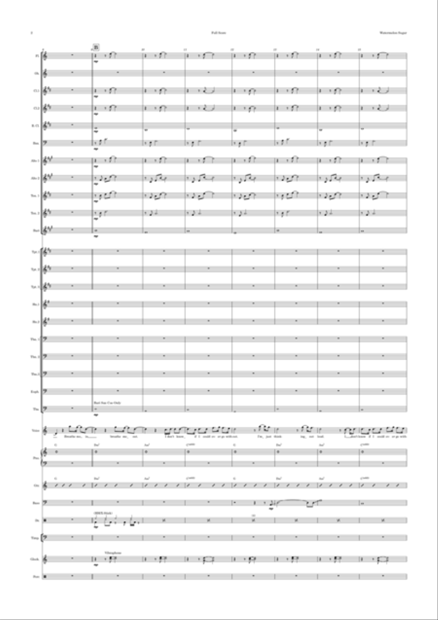 Watermelon Sugar Watermelon Sugar Concert Band scores gallery preview page 2
