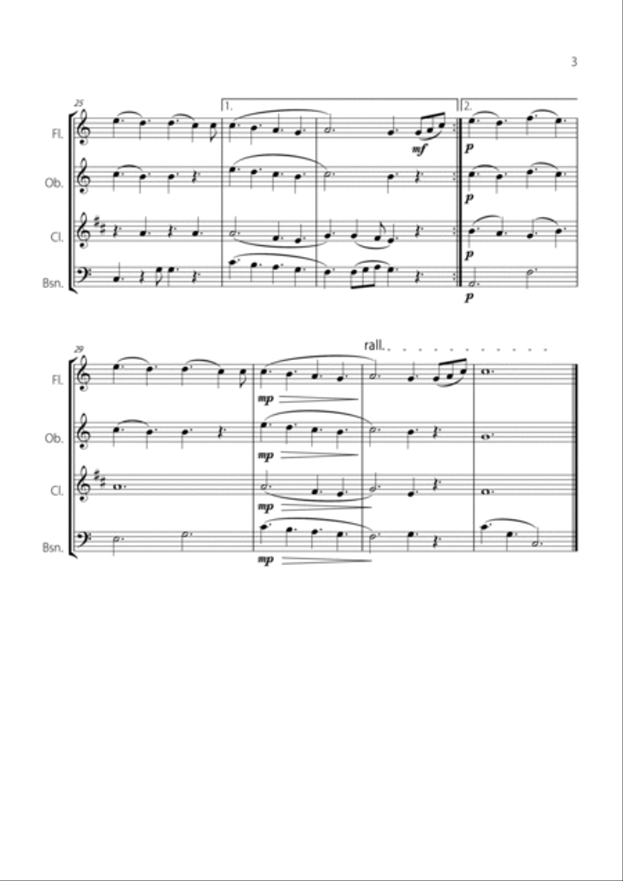 Perfect Woodwind Quartet scores gallery preview page 3