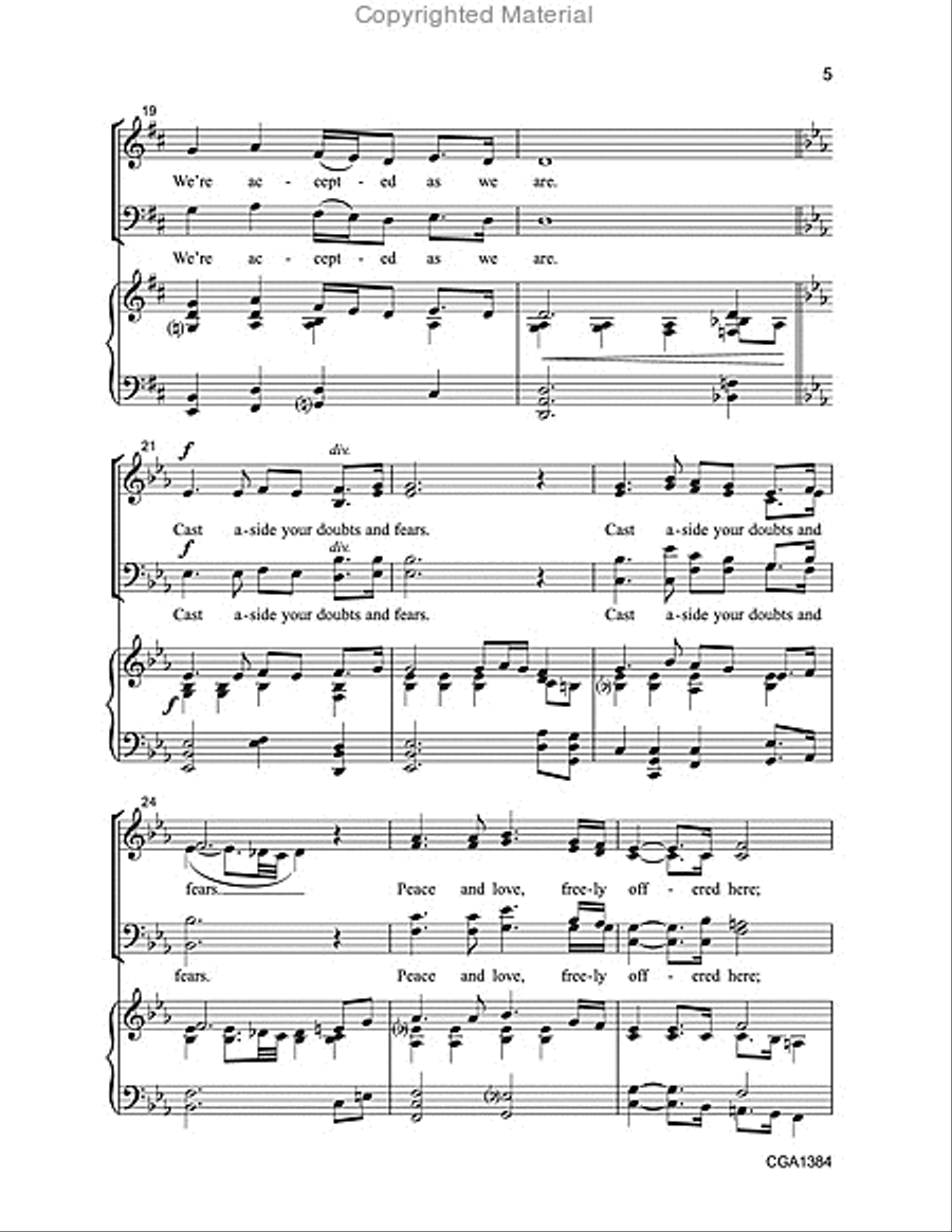Love Has Broken Down the Wall 4-Part scores gallery preview page 4