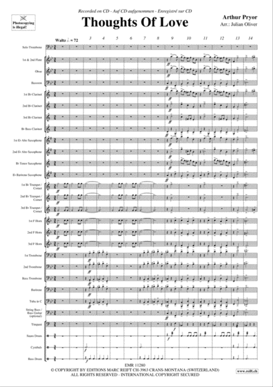 Thoughts Of Love Concert Band scores gallery preview page 4