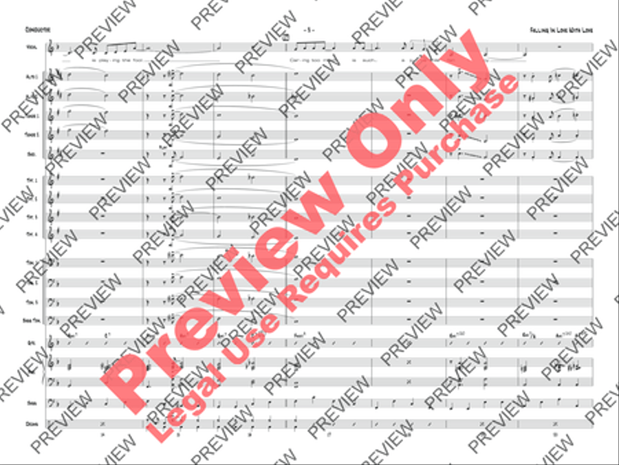 Falling in Love with Love Jazz Ensemble scores gallery preview page 34