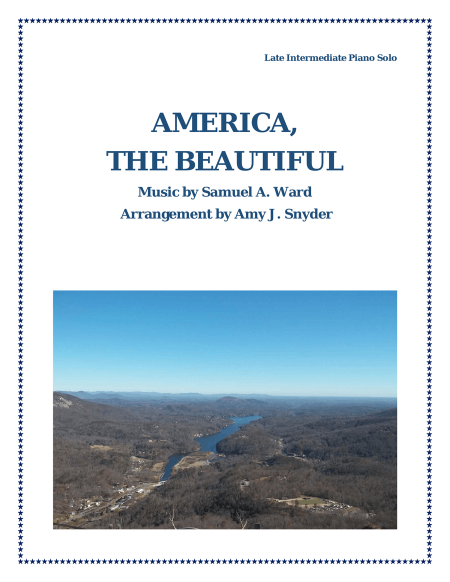 America, the Beautiful, piano solo Piano Solo scores gallery preview page 1