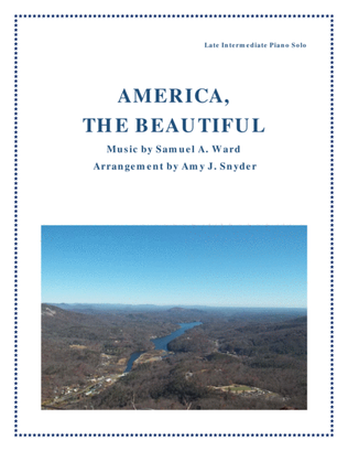 Book cover for America, the Beautiful, piano solo