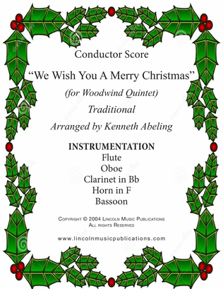 Book cover for We Wish You a Merry Christmas (for Woodwind Quintet)