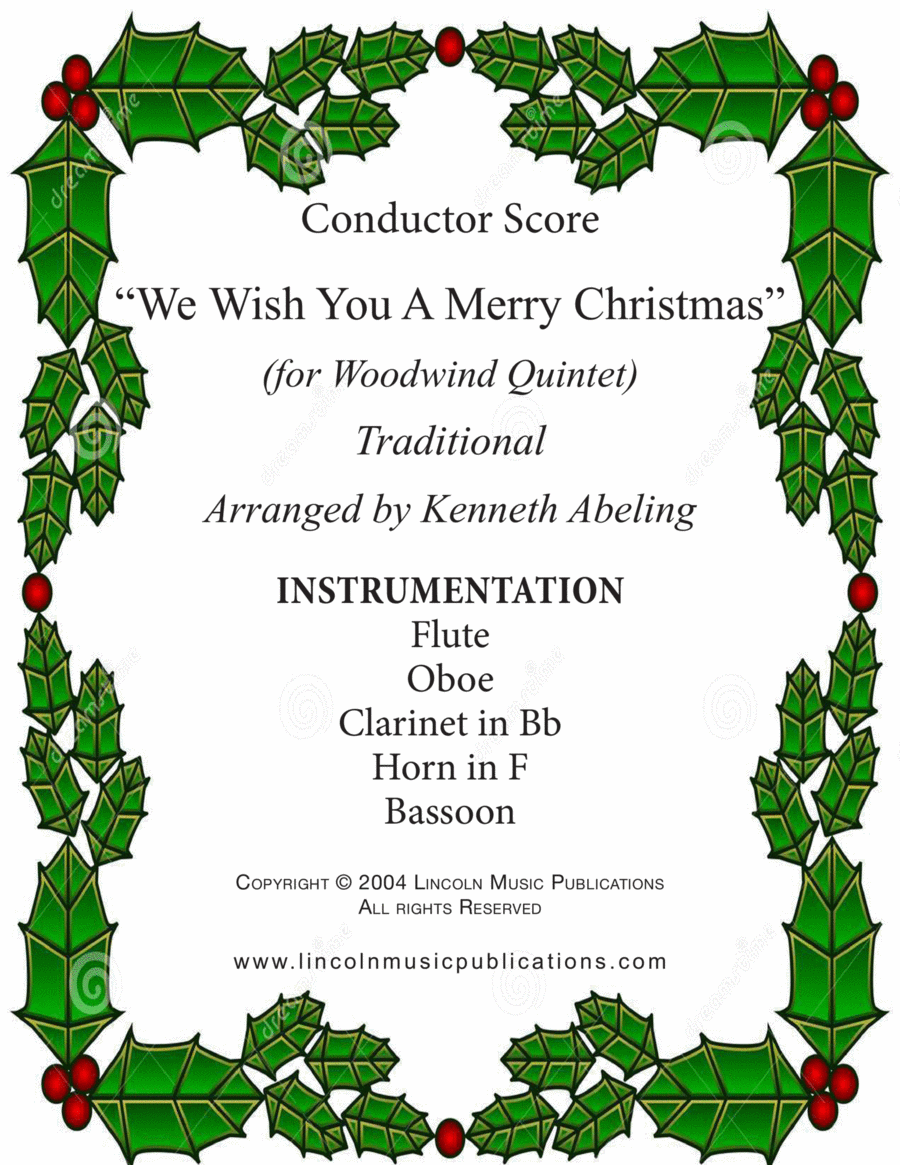 We Wish You a Merry Christmas (for Woodwind Quintet) We Wish You a Merry Christmas (for Woodwind Quintet) Woodwind Quintet scores gallery preview page 1