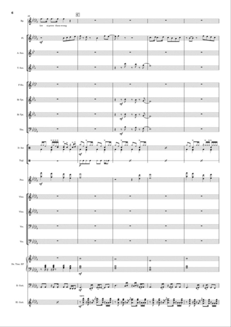 Lost In Paradise Jazz Ensemble scores gallery preview page 6