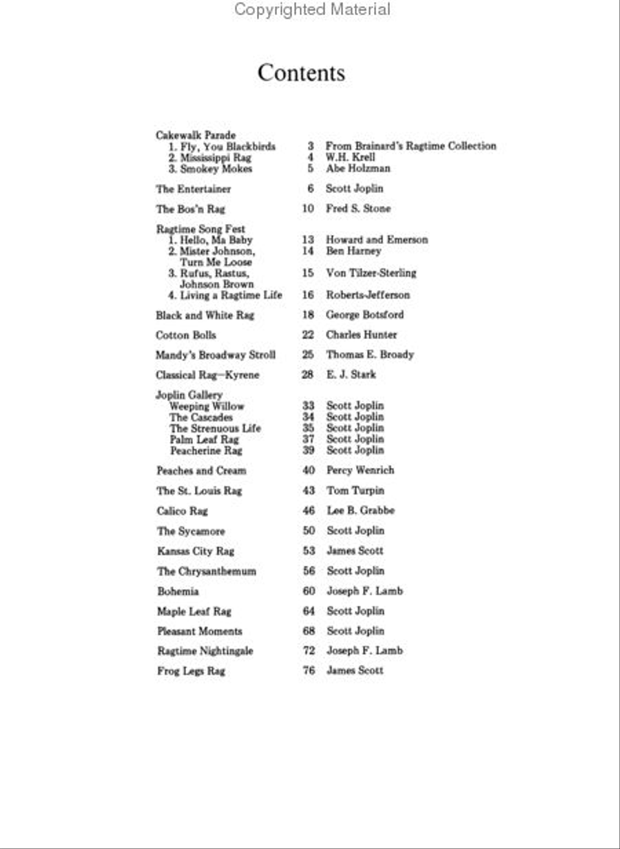 The Joy of Ragtime Piano Solo scores gallery preview page 2
