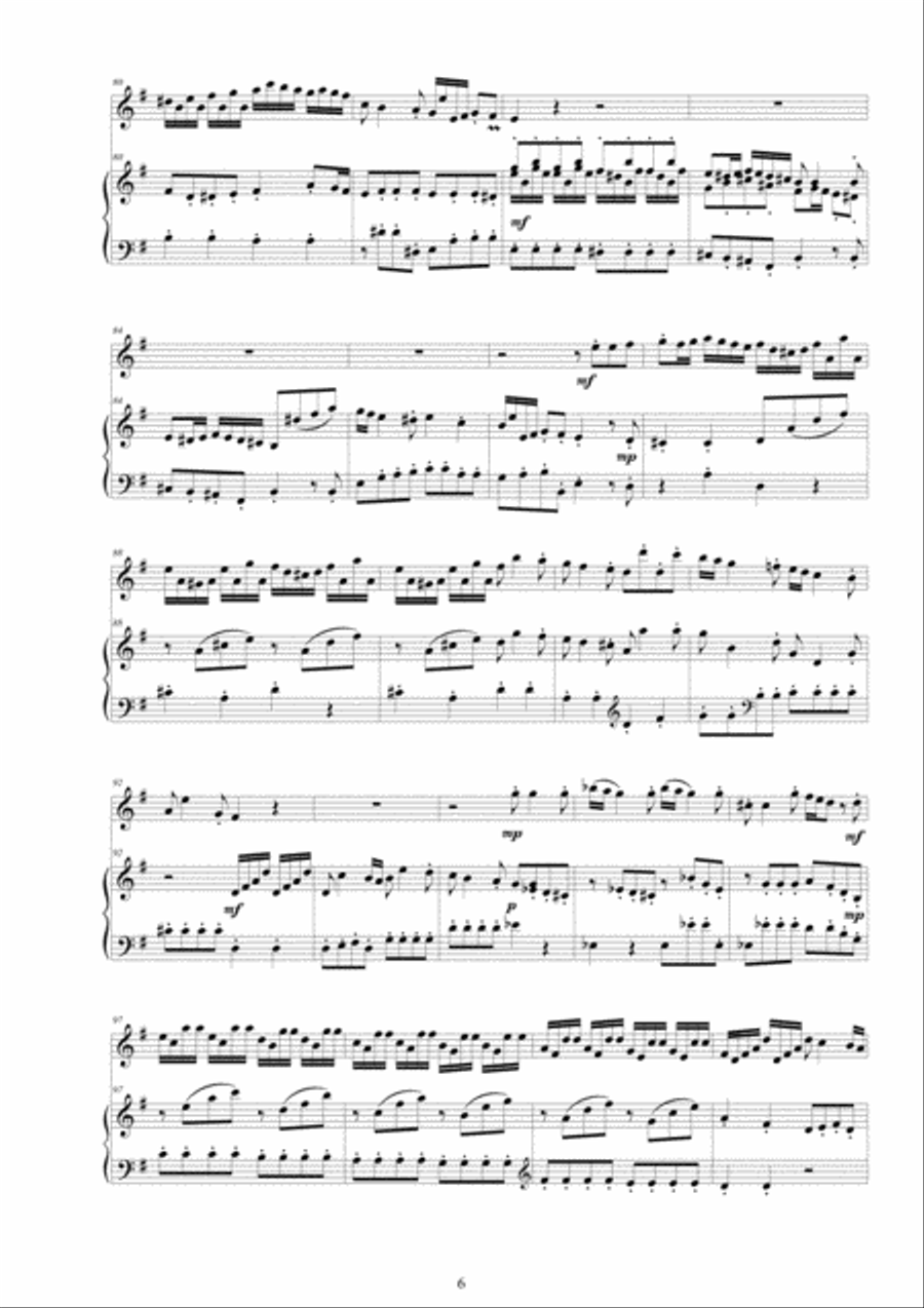 Pergolesi - Flute Concerto in G major for Flute and Cembalo (or Piano) Pergolesi - Flute Concerto in G major for Flute and Cembalo (or Piano) Flute scores gallery preview page 6