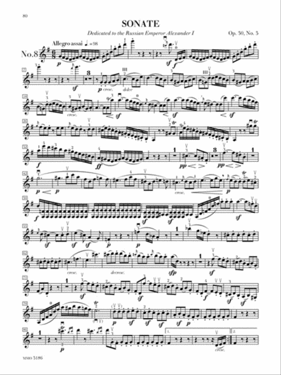 Beethoven - Complete Sonatas for Violin & Piano Violin Solo scores gallery preview page 5