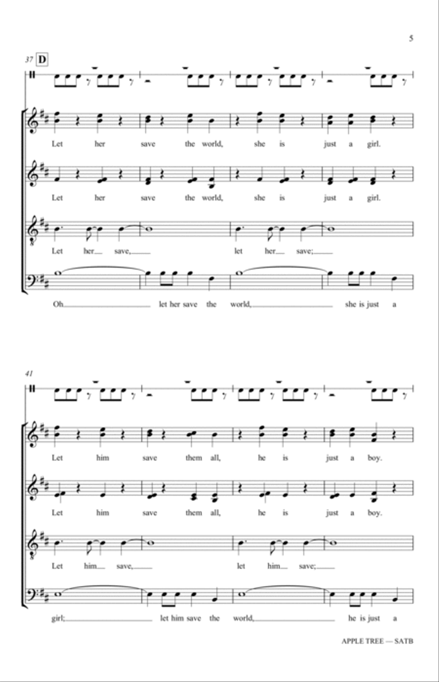 Apple Tree (arr. Katerina Gimon) 4-Part scores gallery preview page 5