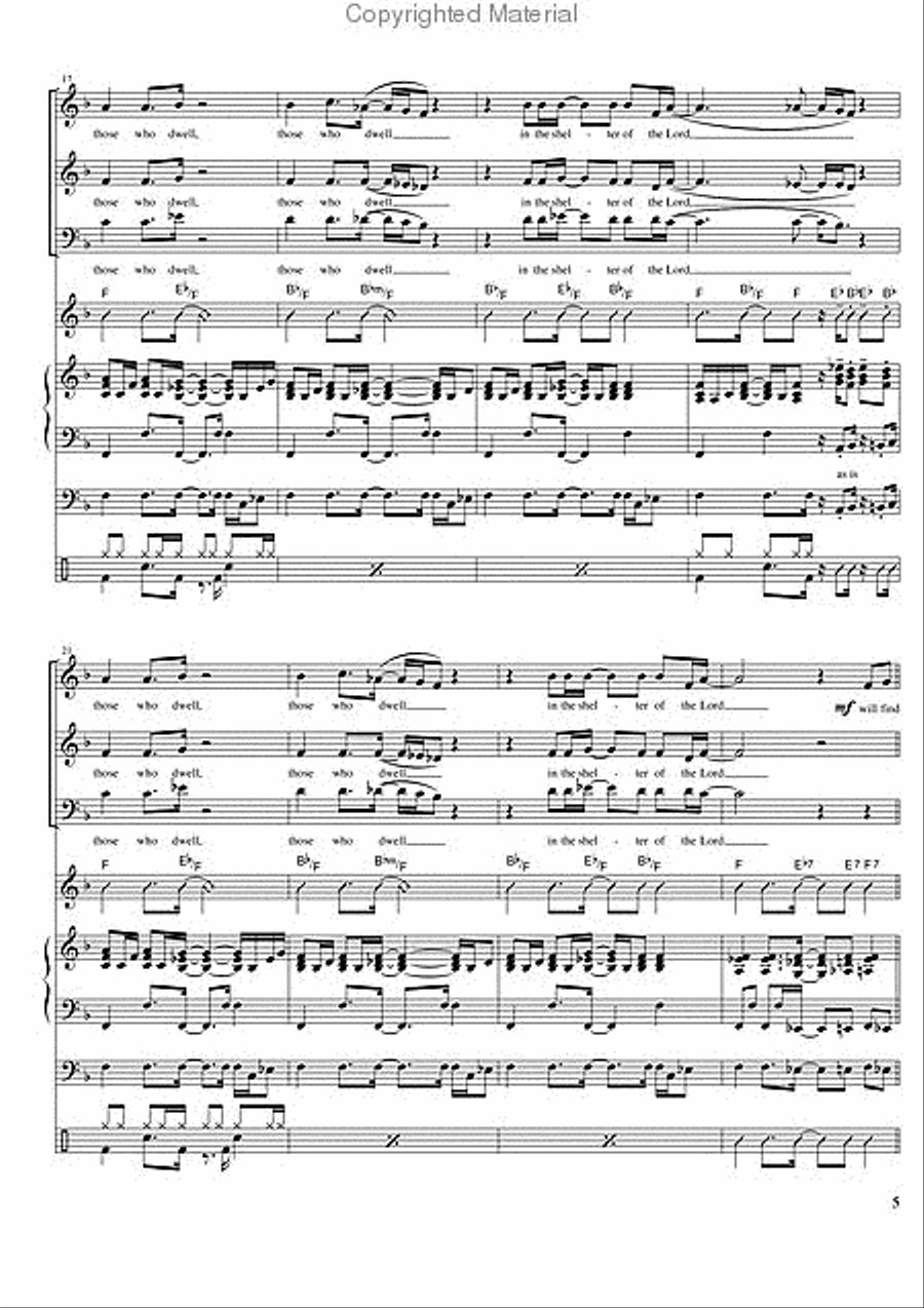 My Fortress - A Funky Praise 3-Part scores gallery preview page 4