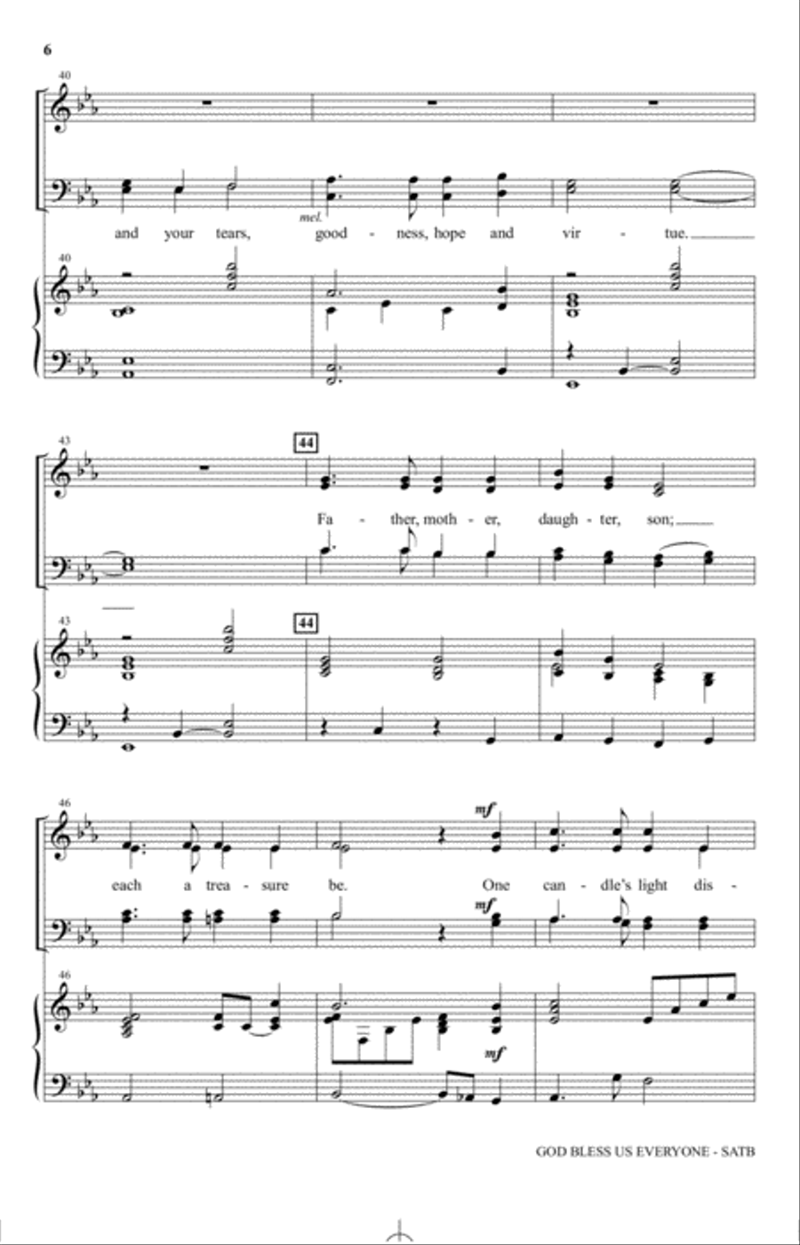 God Bless Us Everyone (from Disney's A Christmas Carol) (arr. Joseph M. Martin) 4-Part scores gallery preview page 5