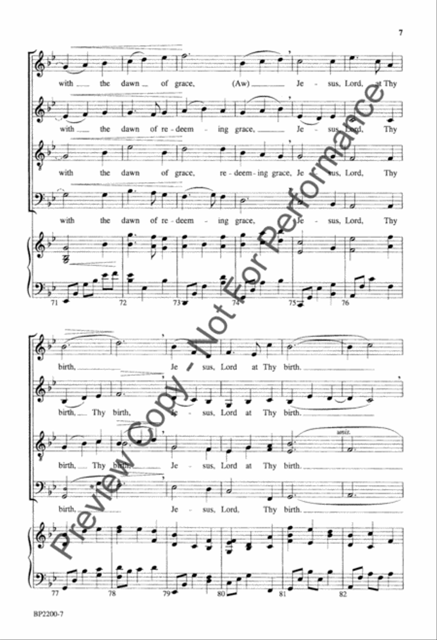 Silent Night - Forrest - SATB 4-Part scores gallery preview page 7