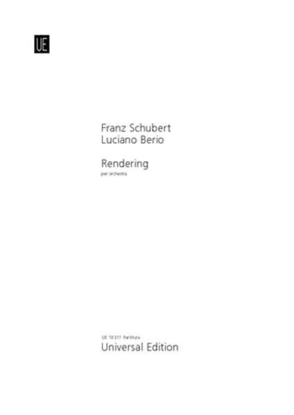 Rendering, Score (Schubert)