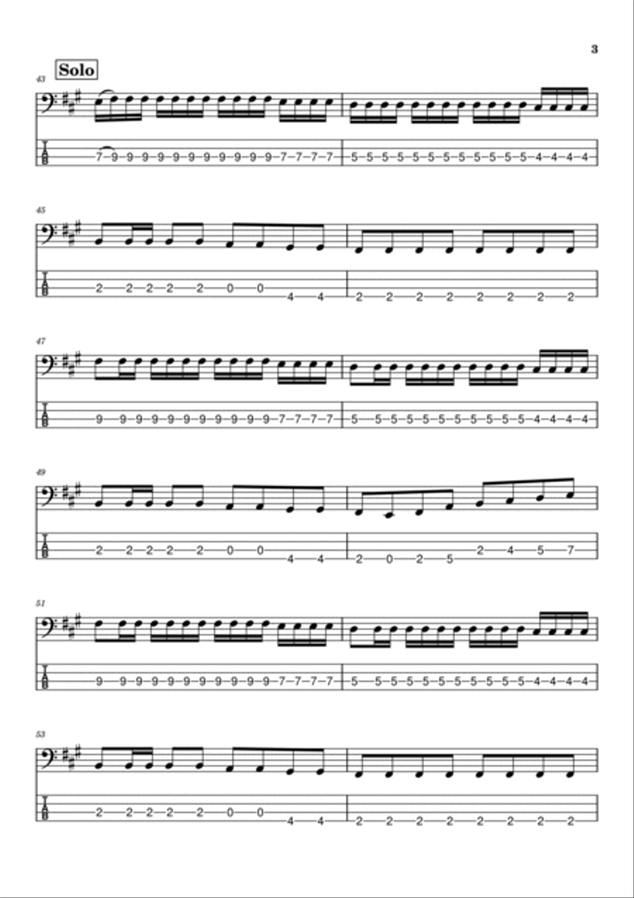 Crazy Train Guitar Tablature scores gallery preview page 3