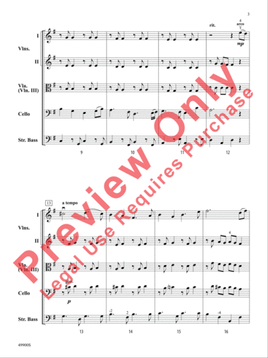 To the Moon and Back String Orchestra scores gallery preview page 4