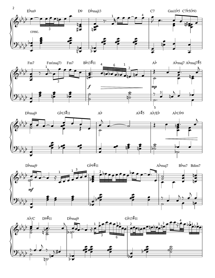 You Are So Beautiful [Jazz version] (arr. Brent Edstrom) Piano Solo scores gallery preview page 2
