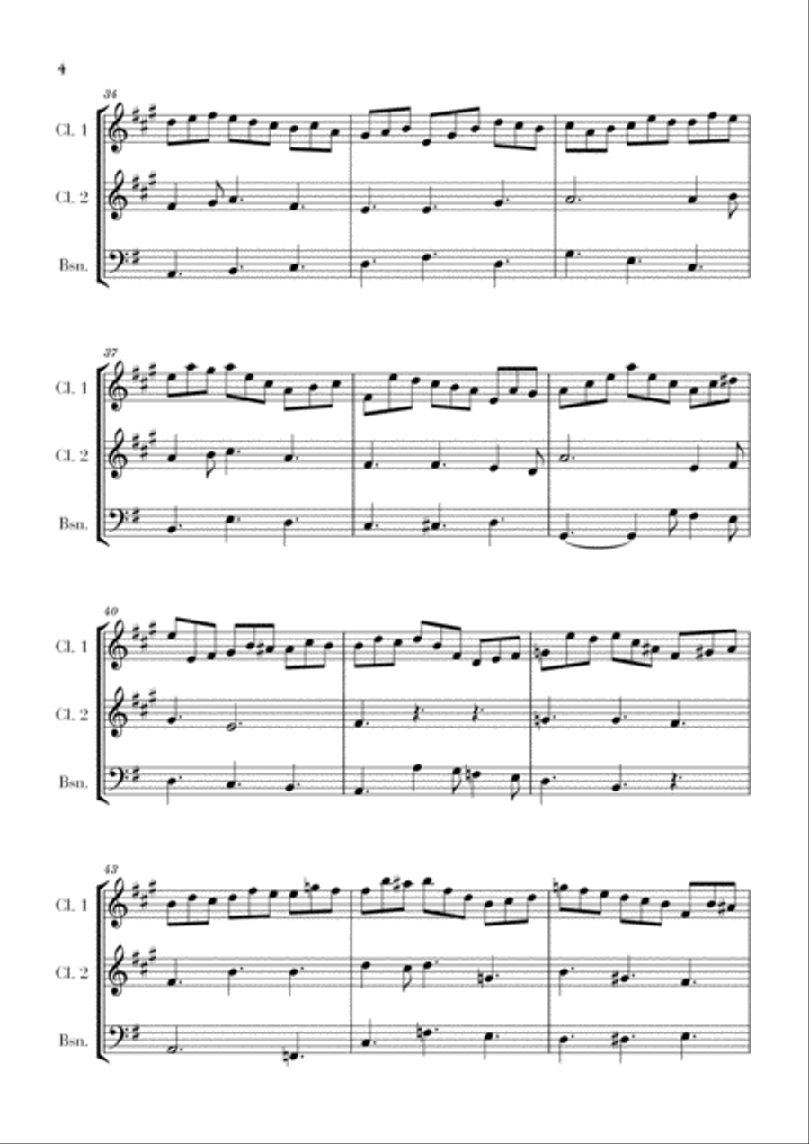Bach - Jesus bleibet meine Freude for 2 Clarinets and Bassoon Woodwind Trio scores gallery preview page 4