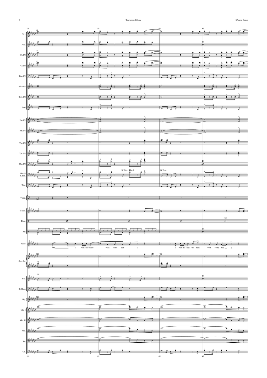 I Wanna Dance With Somebody Full Orchestra scores gallery preview page 6