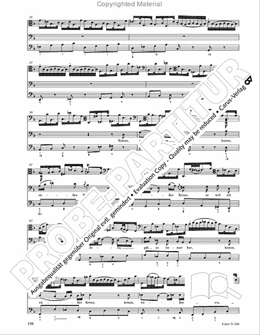 St. Matthew Passion (Matthaus-Passion) 4-Part scores gallery preview page 200