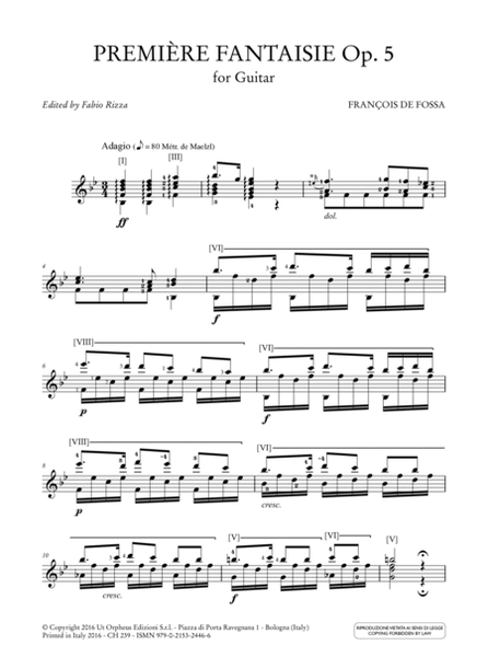 Première Fantaisie Op. 5 for Guitar