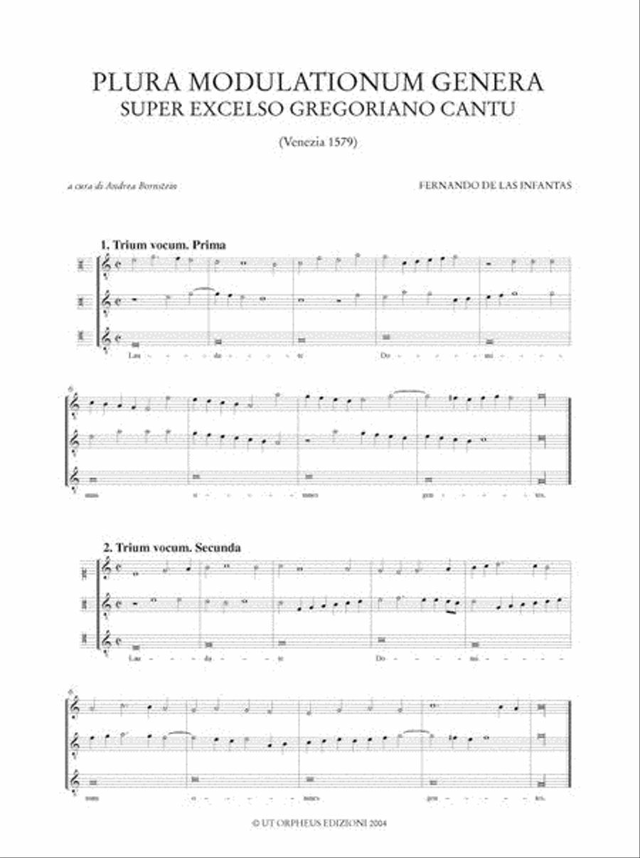 Plura modulationum genera super excelso gregoriano cantu (Venezia 1579) Choir scores gallery preview page 2