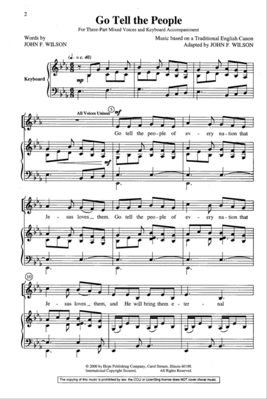 Go Tell the People 3-Part scores gallery preview page 2