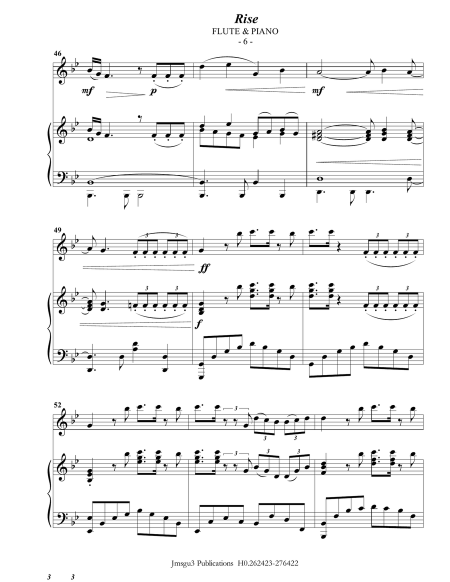 Rise Flute Solo scores gallery preview page 6