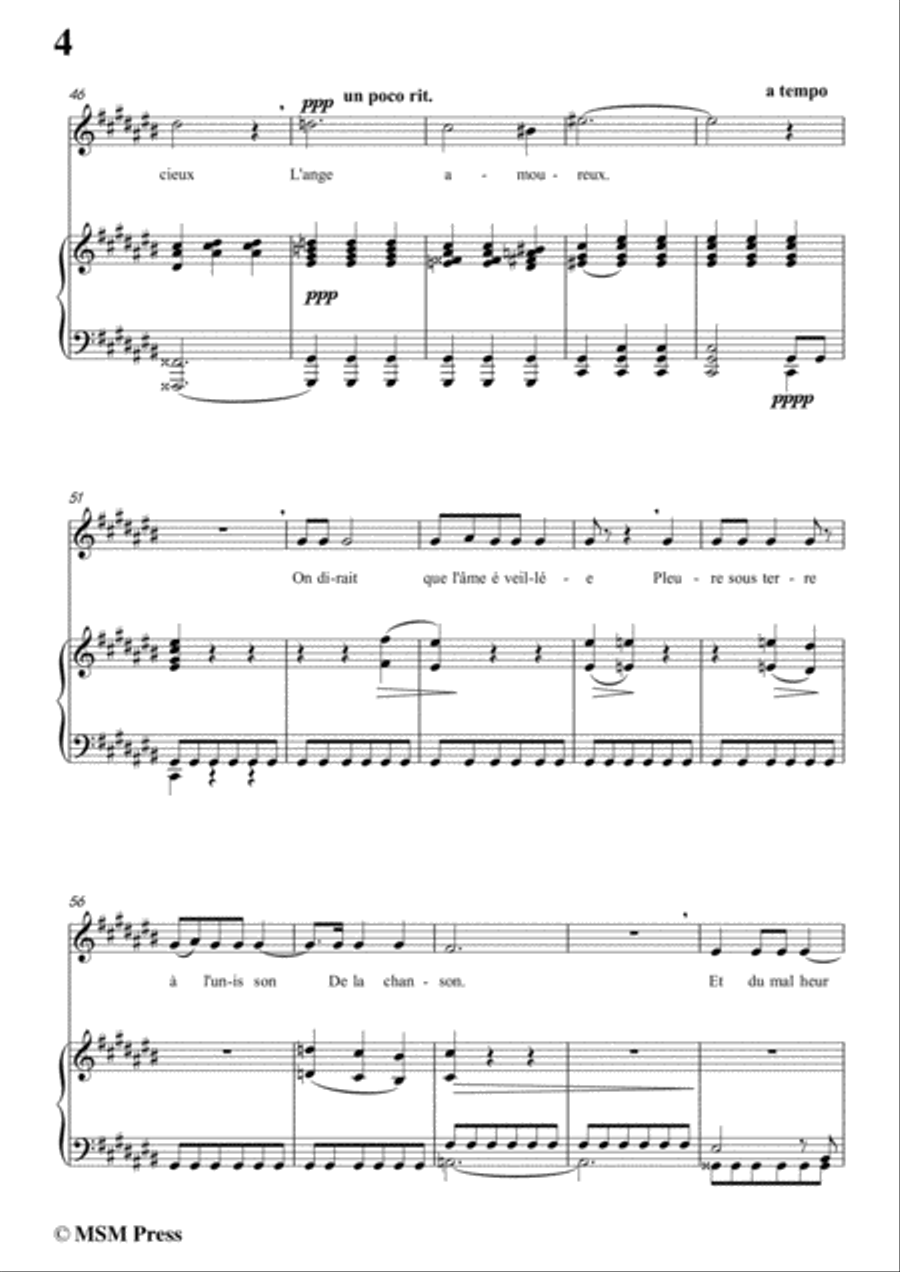Berlioz-Au Cimetière in C sharp Major,for voice and piano Voice Solo scores gallery preview page 6