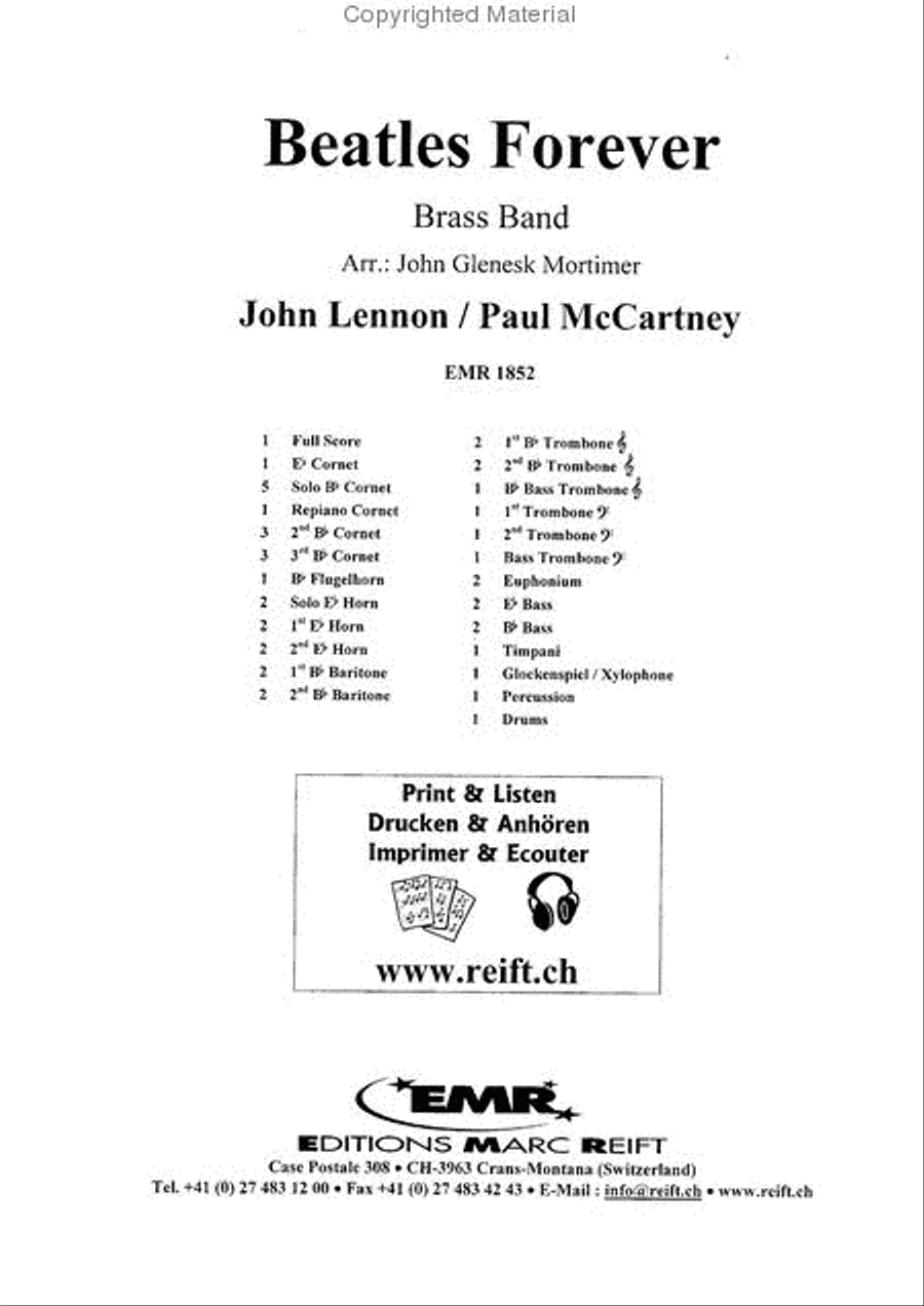 Beatles Forever Brass Band scores gallery preview page 2