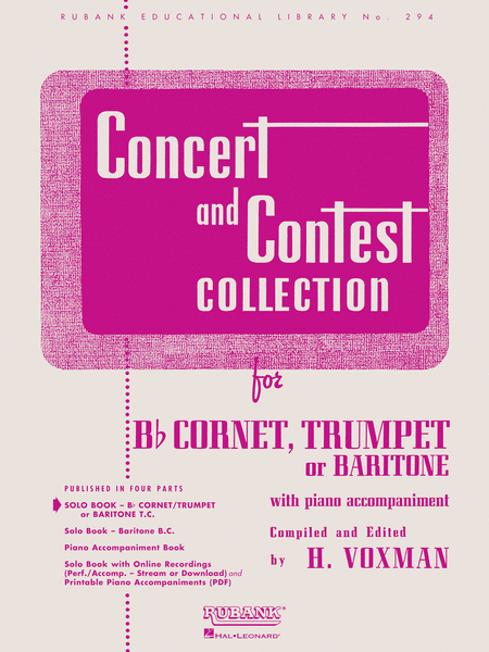 Concert and Contest Collection  - Trumpet/Cornet/Baritone (Trumpet/Cornet/Baritone T.C. Solo Part)