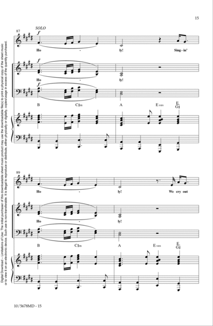All Hail King Jesus 4-Part scores gallery preview page 15