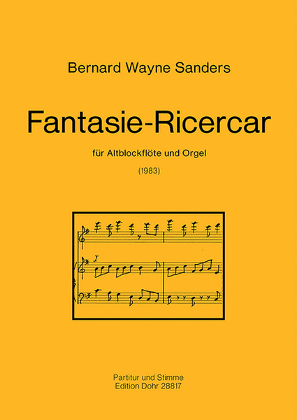 Fantasie-Ricercar für Altblockflöte und Orgel (1983)