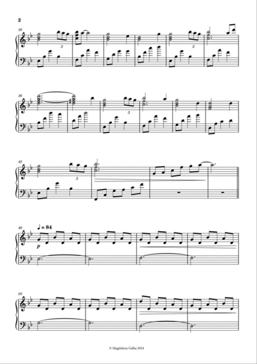 Amazing Grace (Sad Piano Solo Cover) Piano Solo scores gallery preview page 2