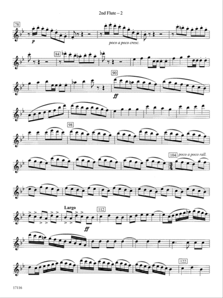 1812 Overture: 2nd Flute Concert Band scores gallery preview page 2