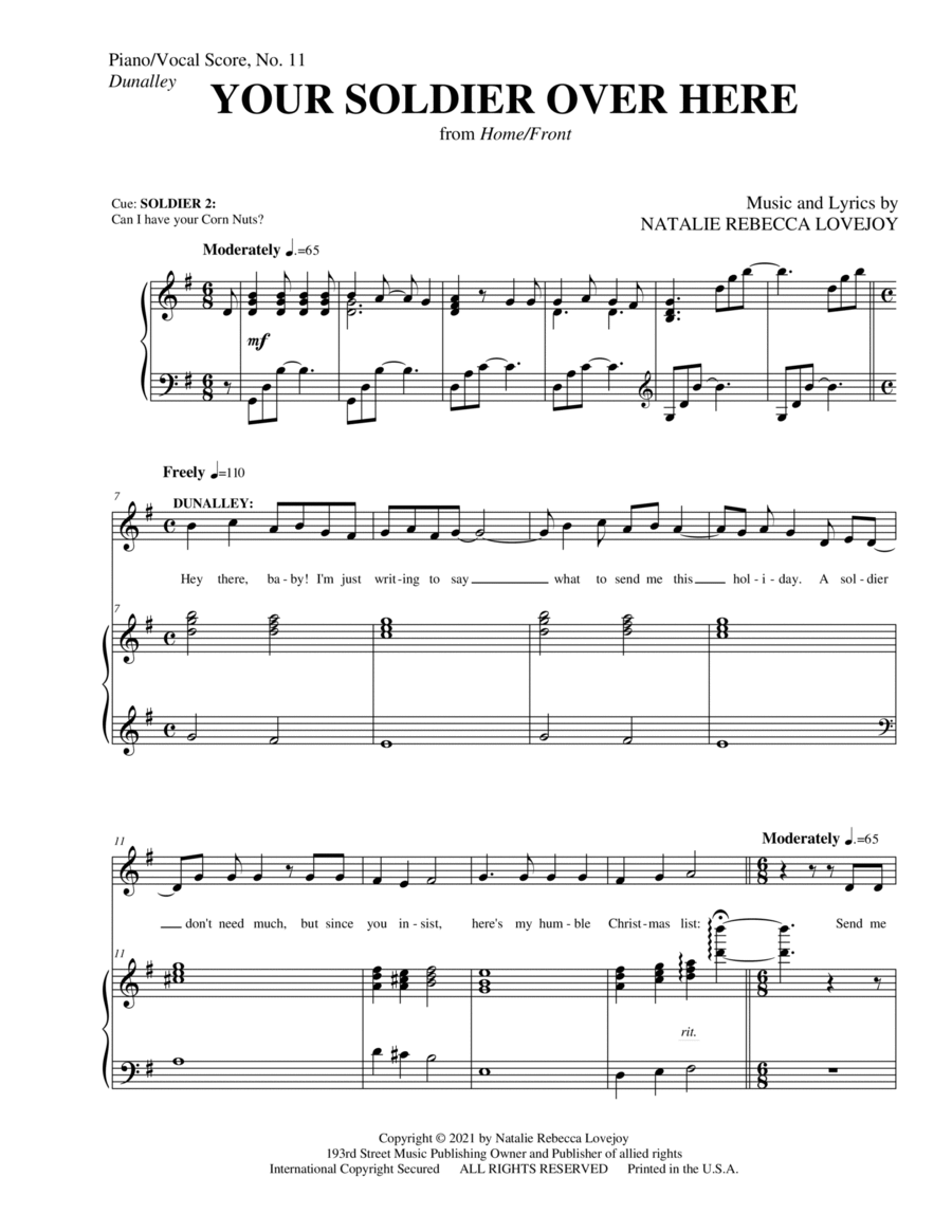 Your Soldier Over Here Your Soldier Over Here Tenor Voice scores gallery preview page 1