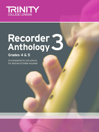 Book cover for Recorder Anthology book 3 (Grades 4-5) (score & part)