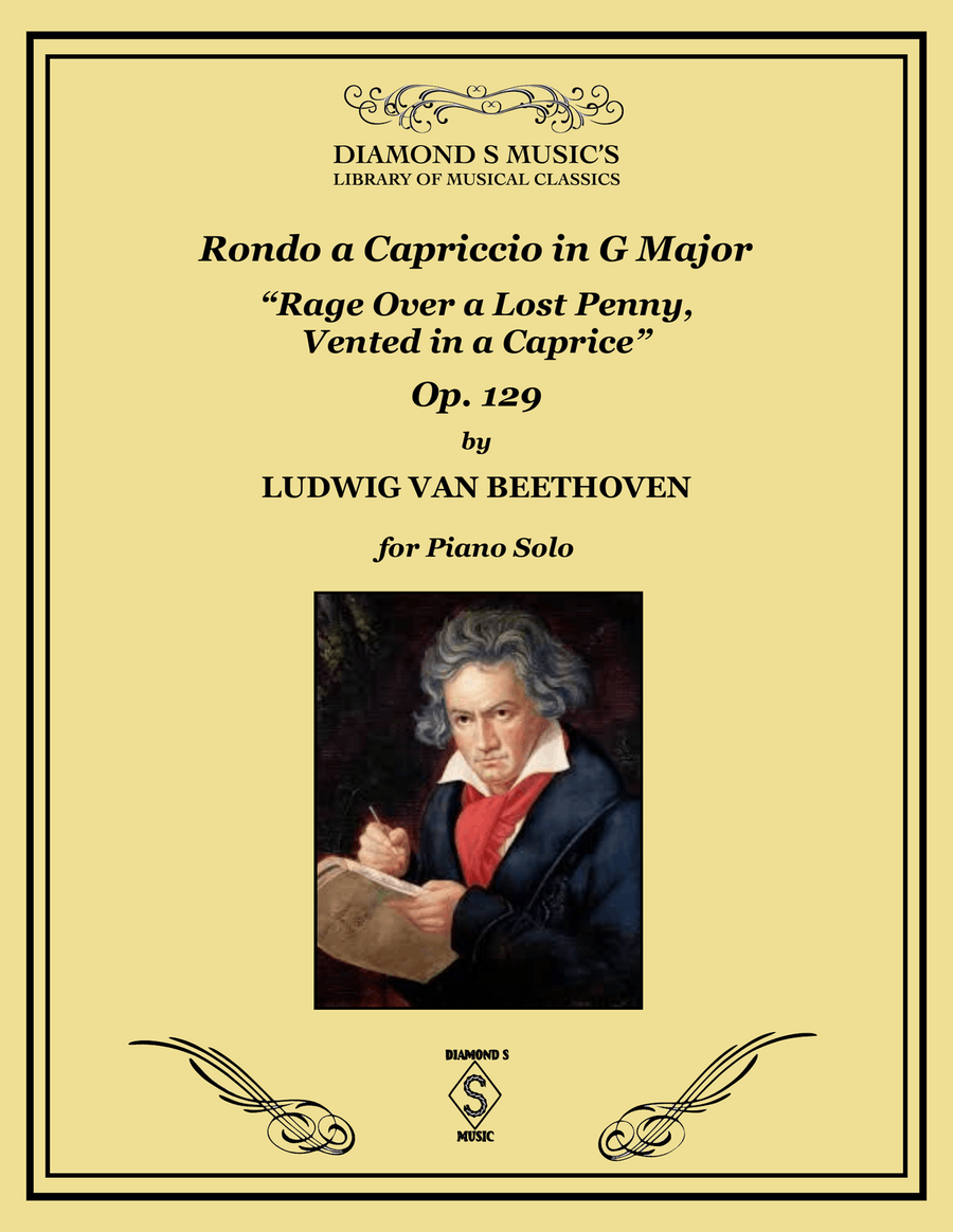 Rondo a Capriccio in G Major, Op.129 - Rage Over A Lost Penny - Beethoven - Piano Solo Piano Solo scores gallery preview page 1