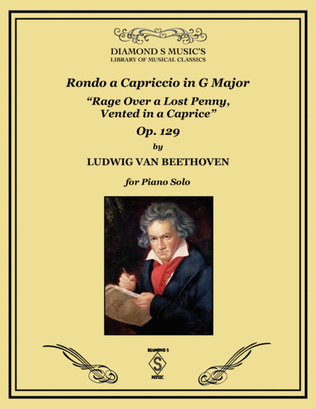Book cover for Rondo a Capriccio in G Major, Op.129 - Rage Over A Lost Penny - Beethoven - Piano Solo