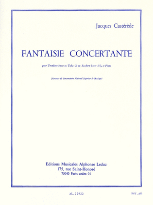 Book cover for Fantaisie Concertante Pour Trombone Basse Ou Tuba Ut Ou Saxhorn Basse Sib Et Piano
