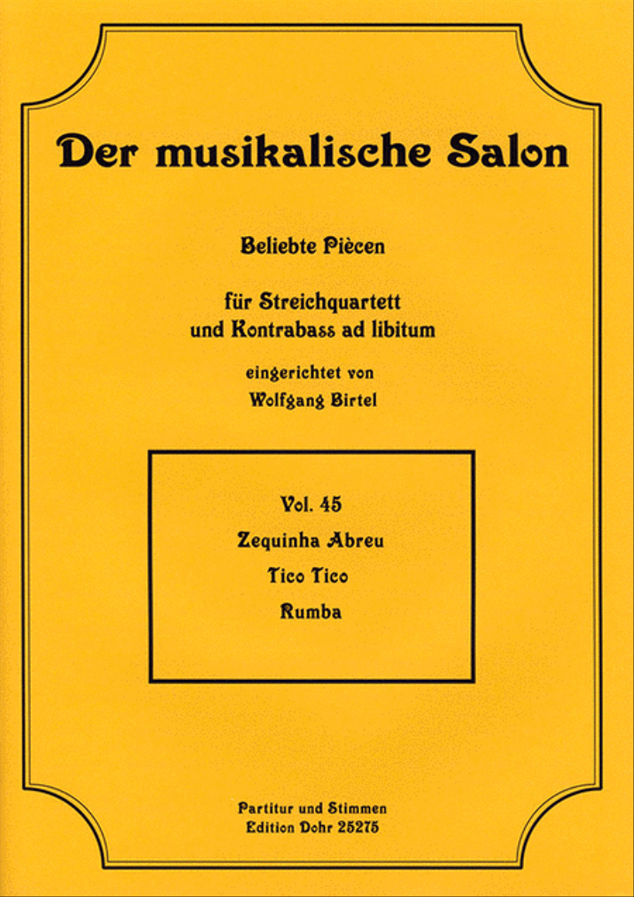 Tico Tico -Rumba- (für Streichquartett) String Quartet scores gallery preview page 1