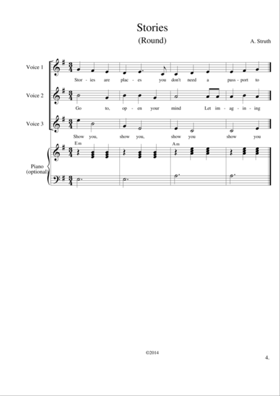 Rhythmic Rounds Book Choir scores gallery preview page 6